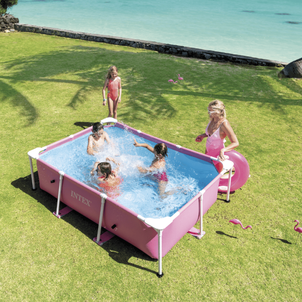 Piscina Armable Rectangular 220x150x60cm Intex - Rosado - Imagen 3
