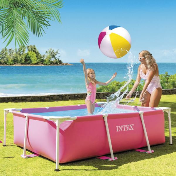 Piscina Armable Rectangular 220x150x60cm Intex - Rosado - Imagen 7