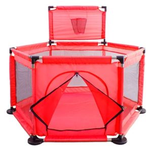 Corral Infantil Bebes Color Rojo