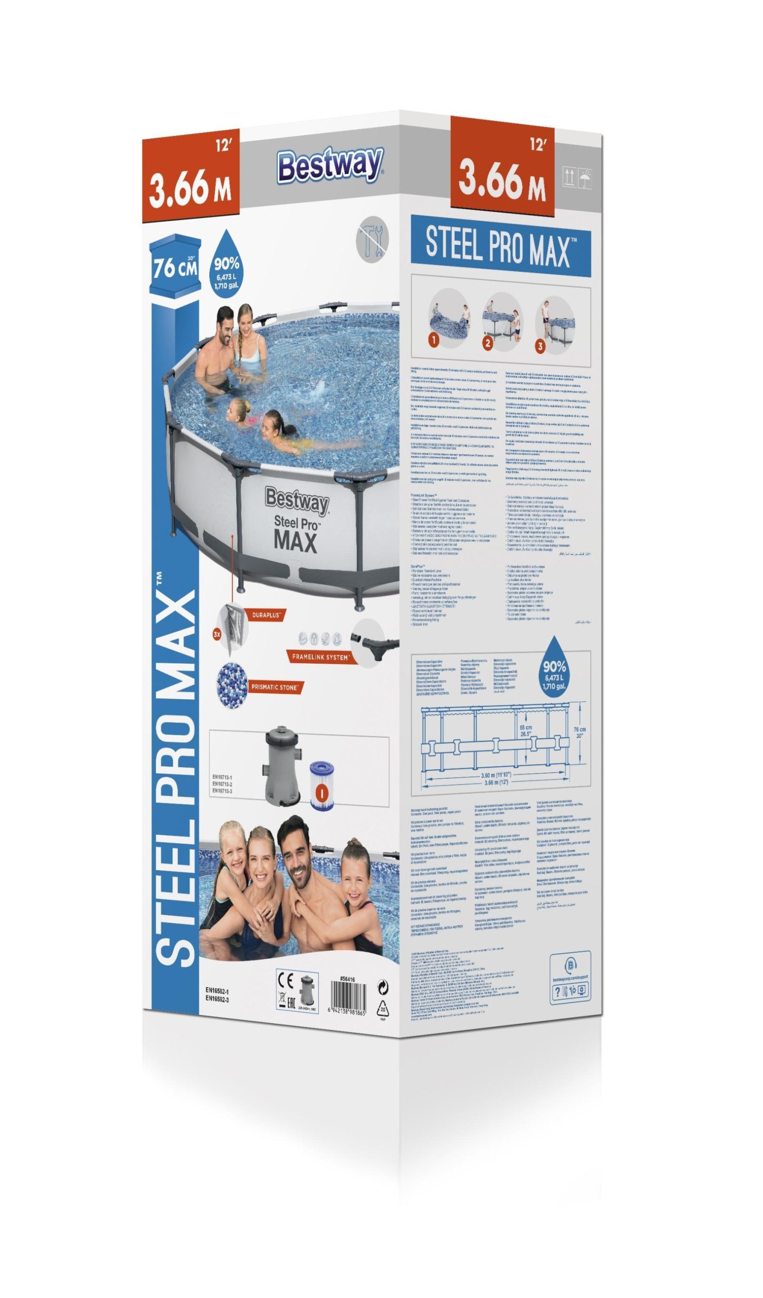 Piscina Armable 366x76 CM con Bomba de Filtrado Bestway - Imagen 2