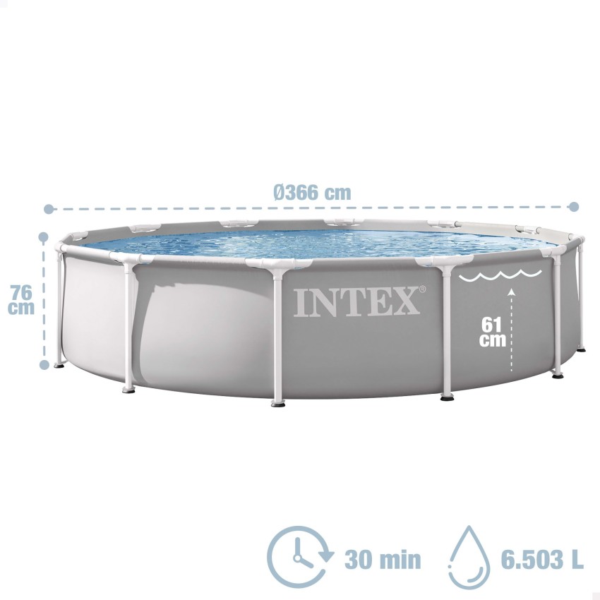 Piscina Armable redonda 366x76cm Prism Frame Intex - Imagen 3
