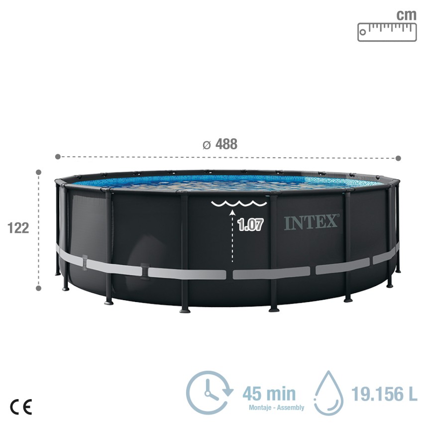 Piscina Armable redonda Ultra XTR Frame 488x122cm Intex - Imagen 2